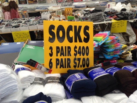 We almost missed the chance to buy 3 pairs of socks for $400!!!!